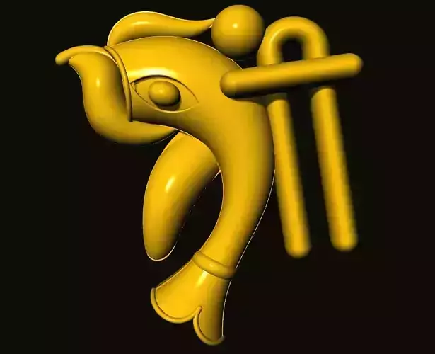 ganesh golden statue of fish