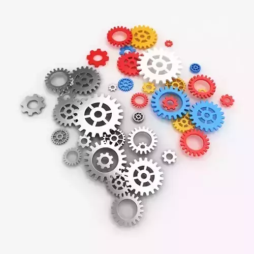 Mechanical gears pack 3d model 