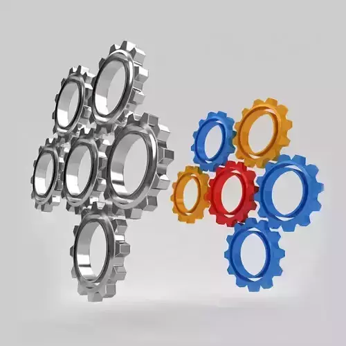 Mechanical gears combination 3d model  