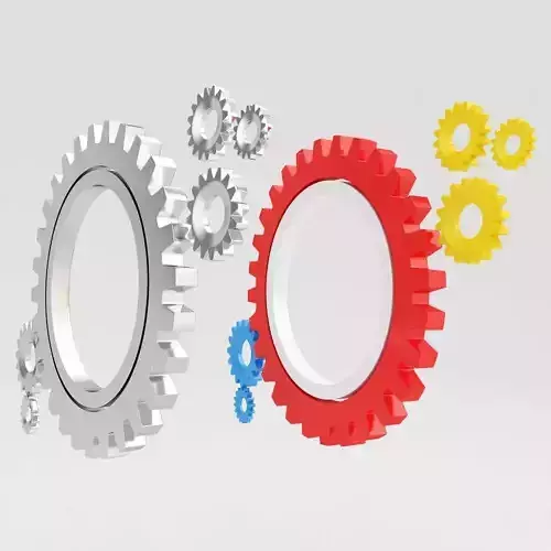 Gears 3d model set of