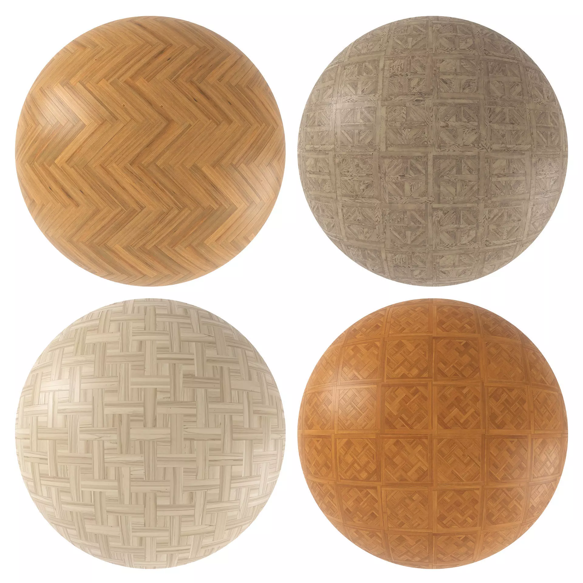 Parquet - Laminate - Wooden floor 4 in 1 3D model_0