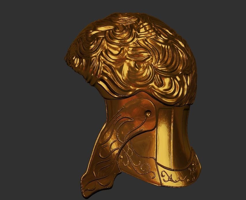 Elden ring D hunter of the dead helmet 3D print model_3