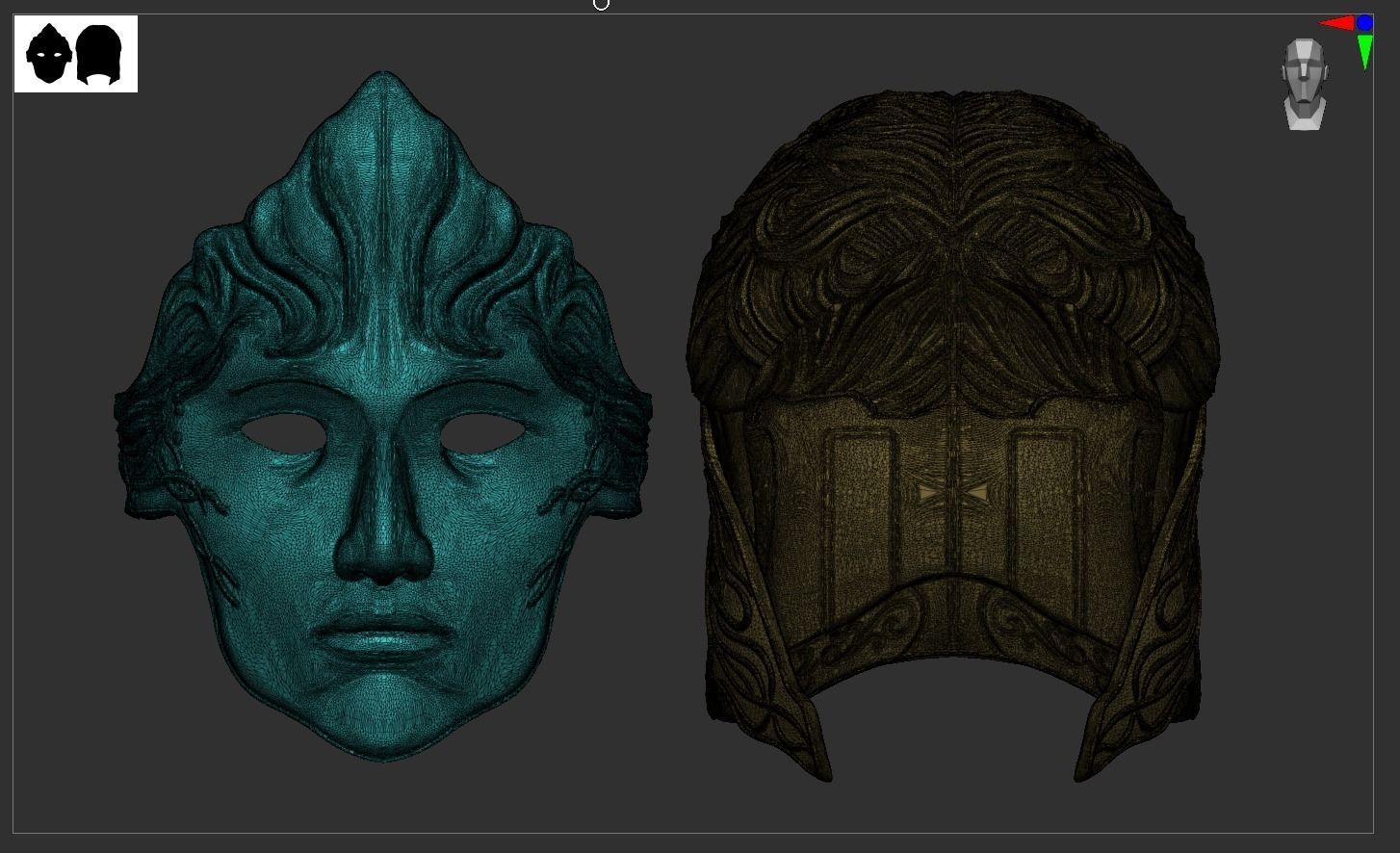 Elden ring D hunter of the dead helmet 3D print model_6