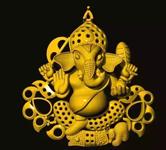 ganesh golden statue of ganesha