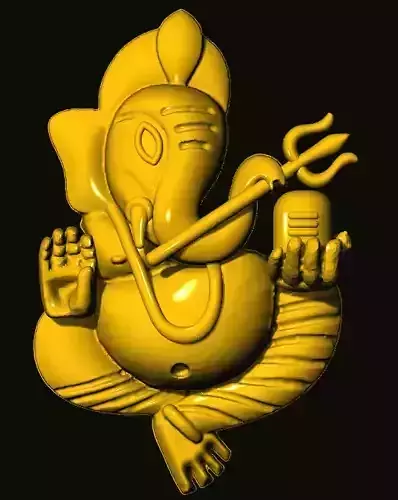 ganesh gold statue