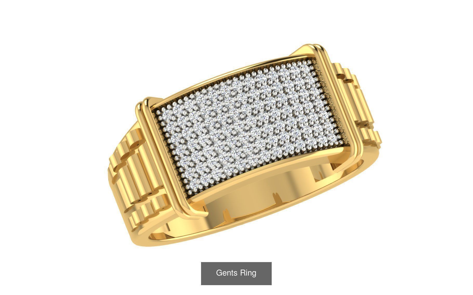 45 Gents Ring 3D print model 3D Model Collection_5