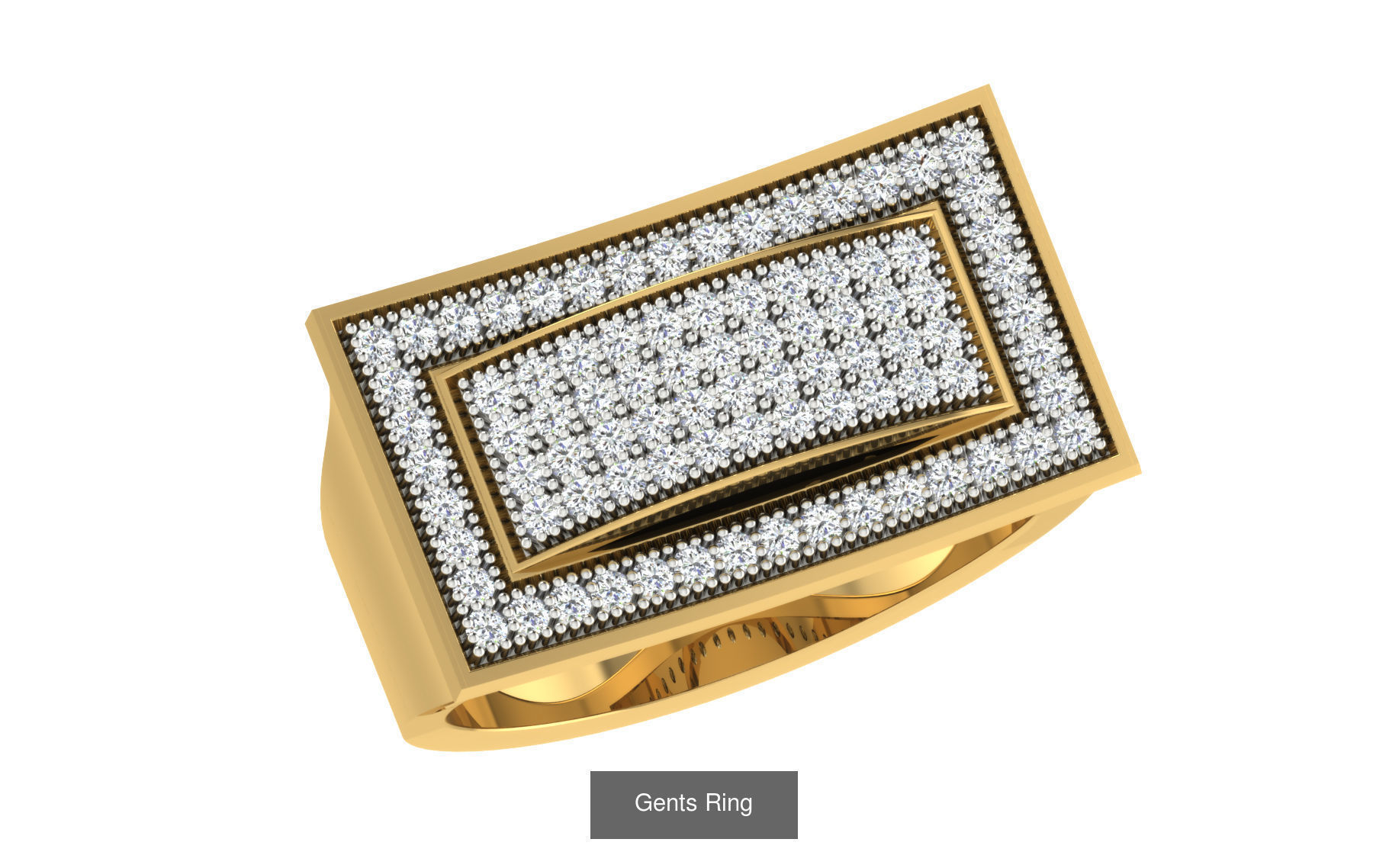 45 Gents Ring 3D print model 3D Model Collection_40