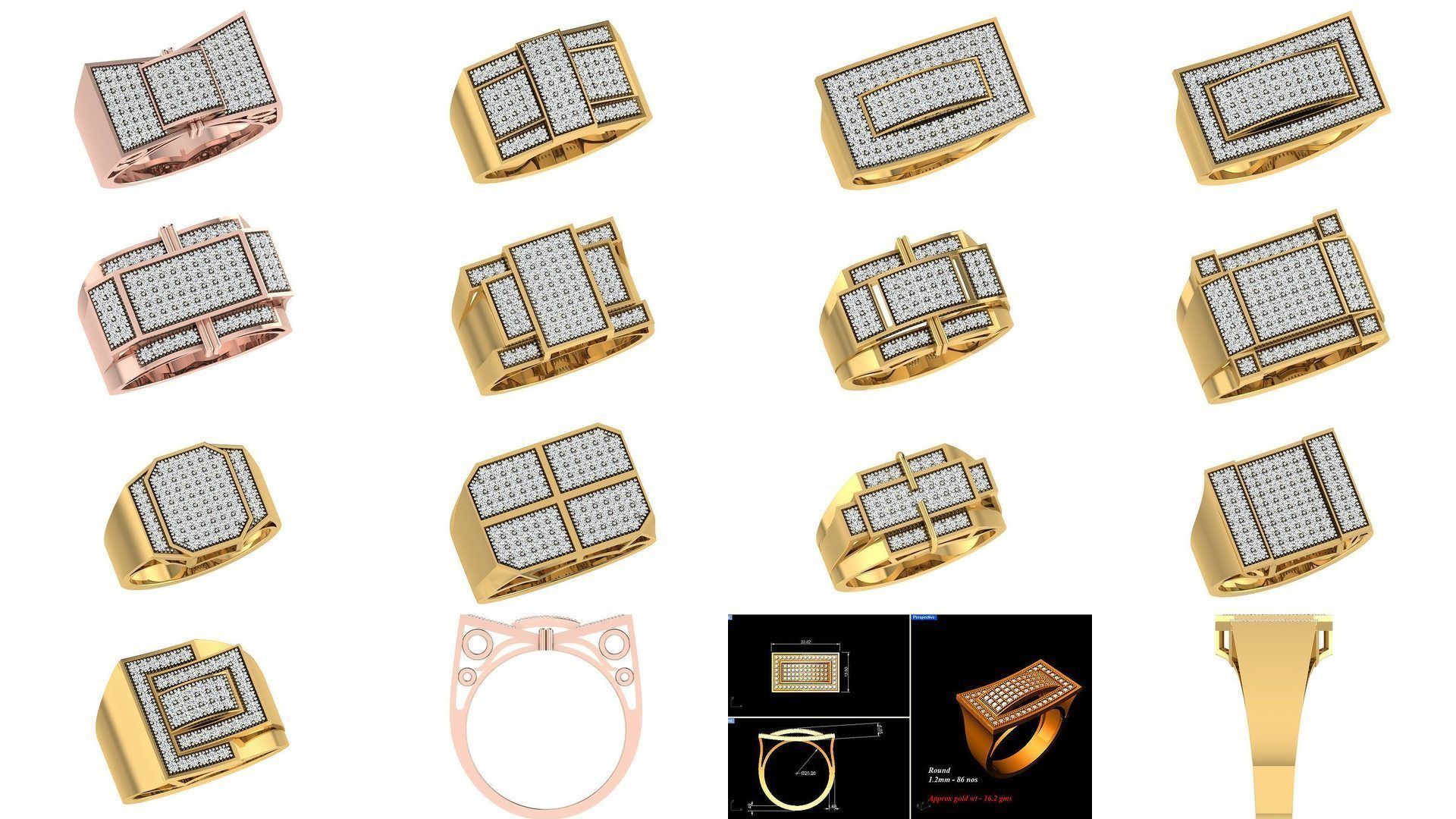 45 Gents Ring 3D print model 3D Model Collection_3