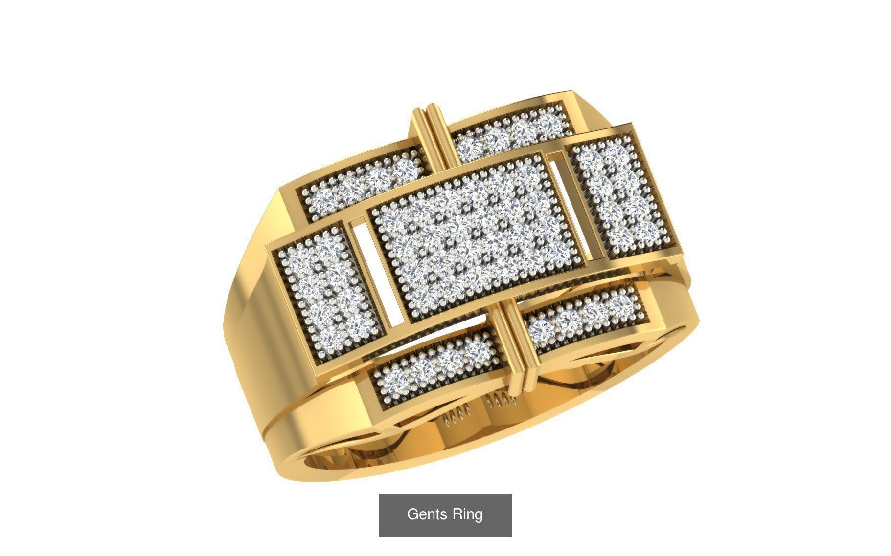 45 Gents Ring 3D print model 3D Model Collection_43