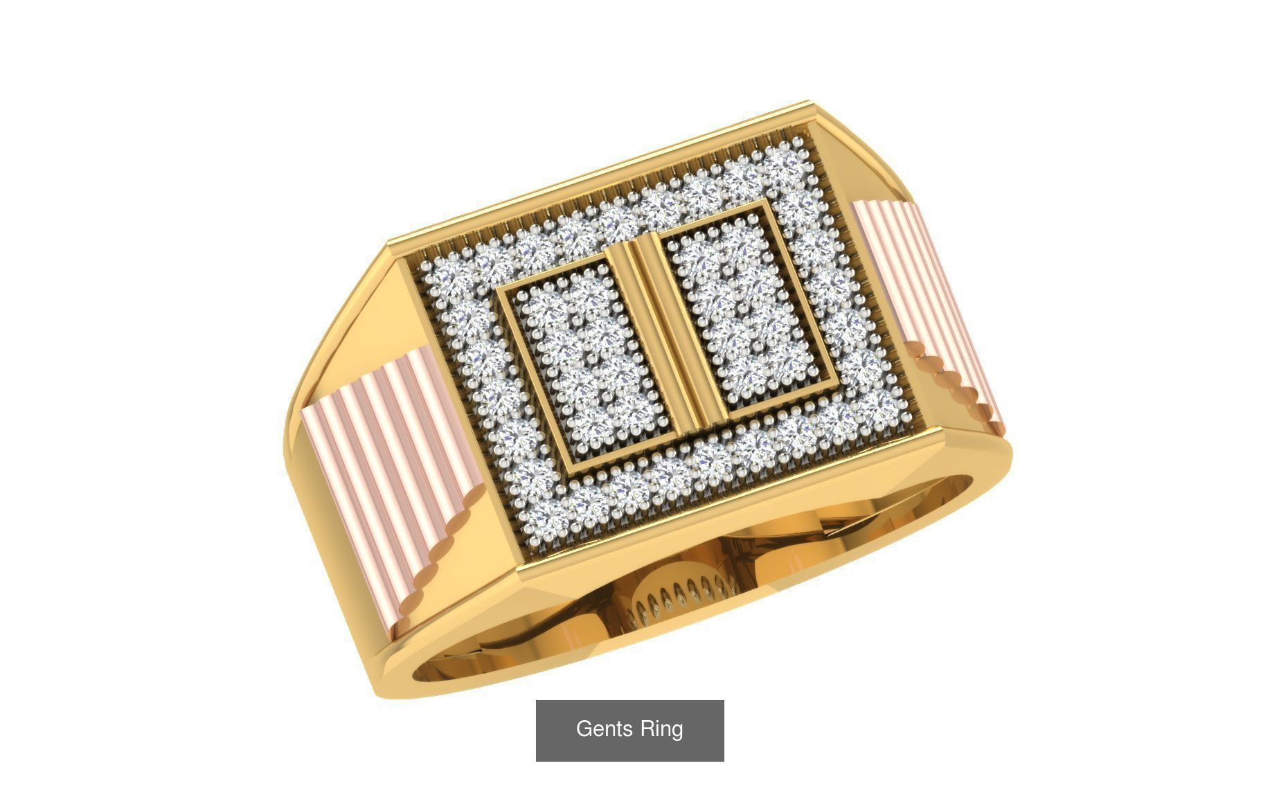 45 Gents Ring 3D print model 3D Model Collection_34