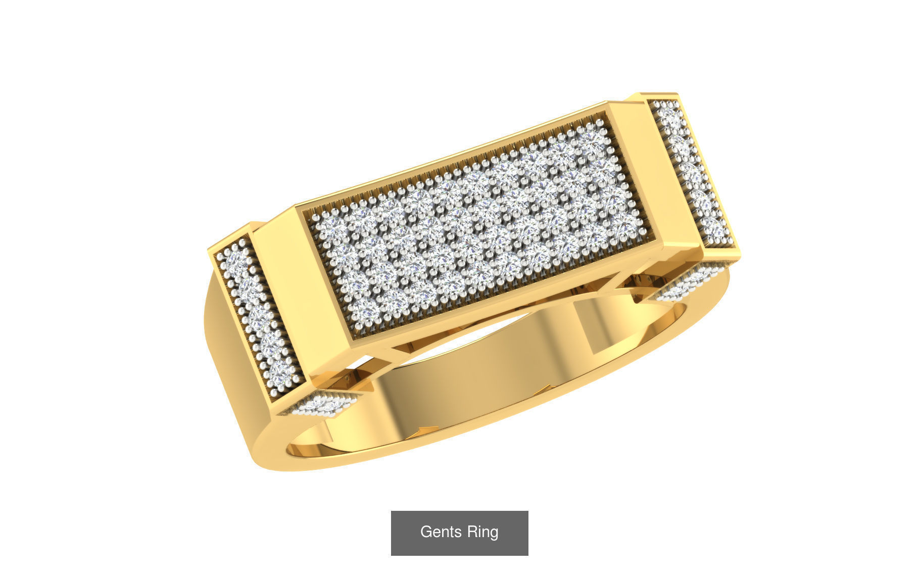 45 Gents Ring 3D print model 3D Model Collection_24