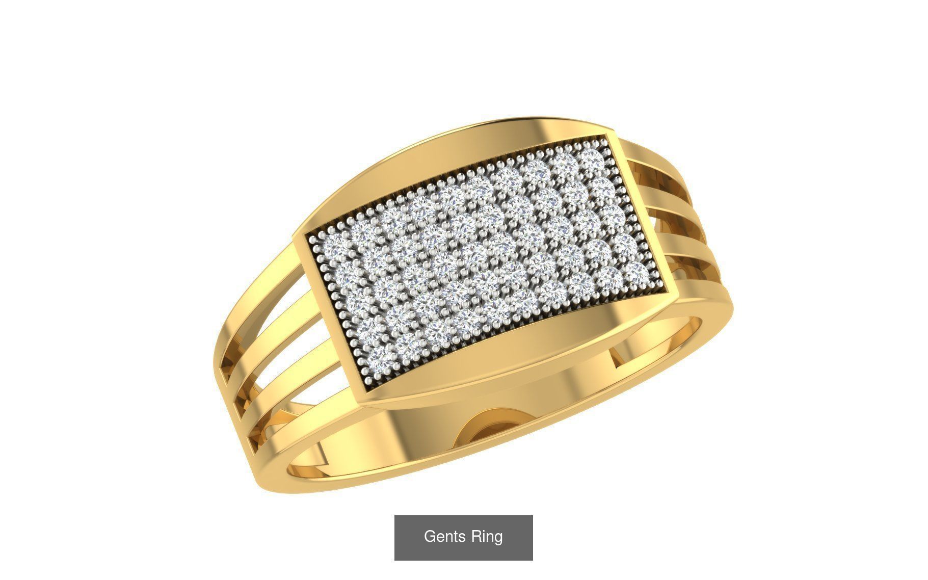 45 Gents Ring 3D print model 3D Model Collection_8