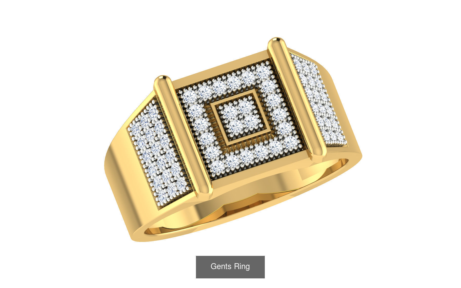 45 Gents Ring 3D print model 3D Model Collection_32