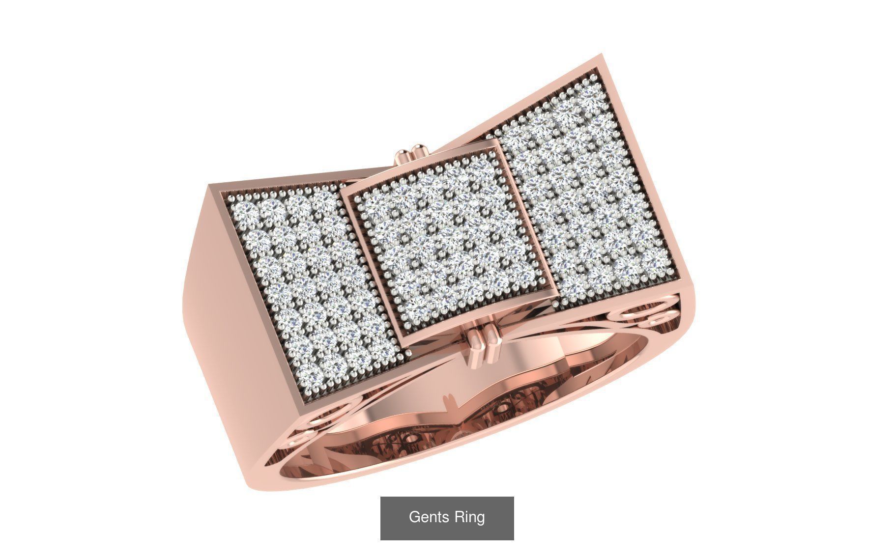 45 Gents Ring 3D print model 3D Model Collection_37