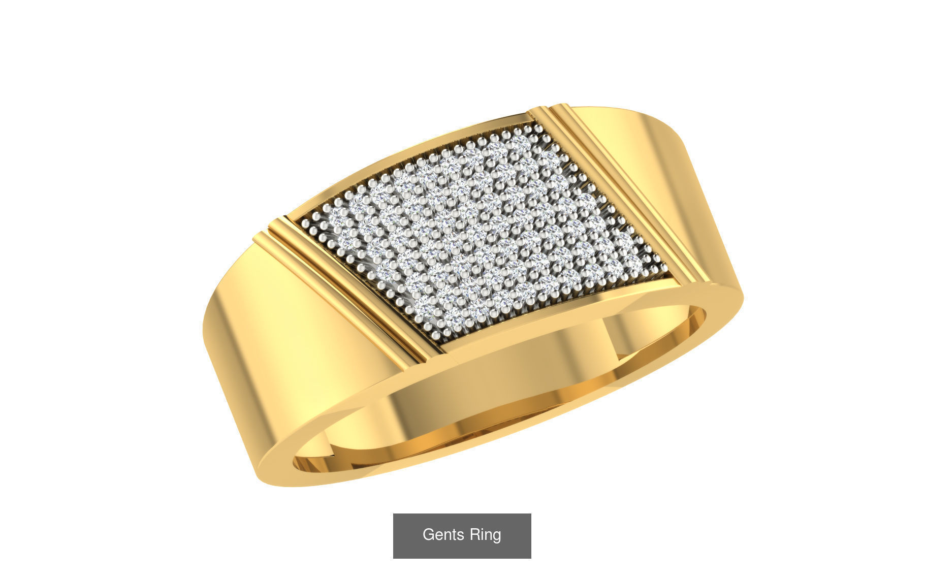 45 Gents Ring 3D print model 3D Model Collection_23