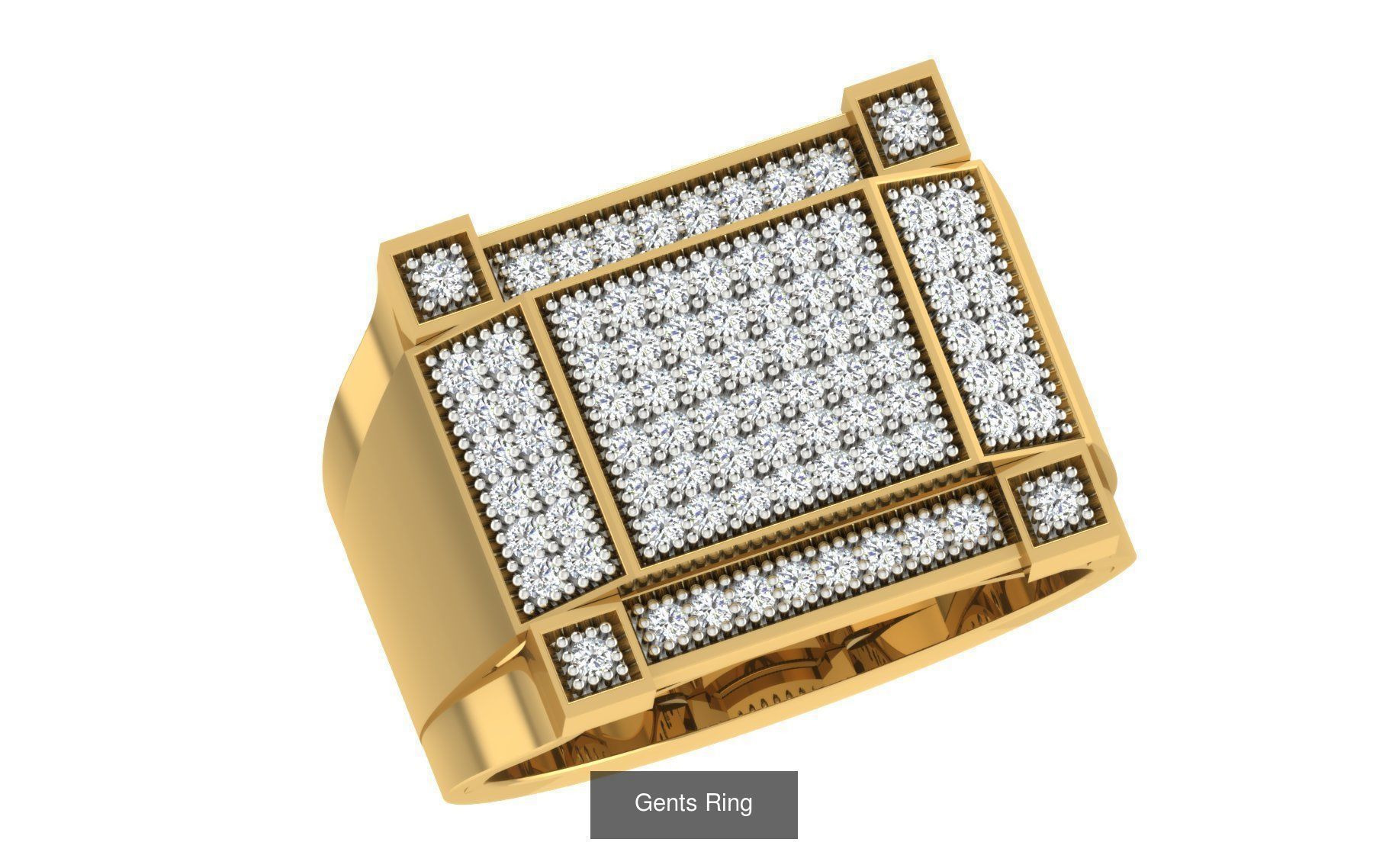 45 Gents Ring 3D print model 3D Model Collection_44