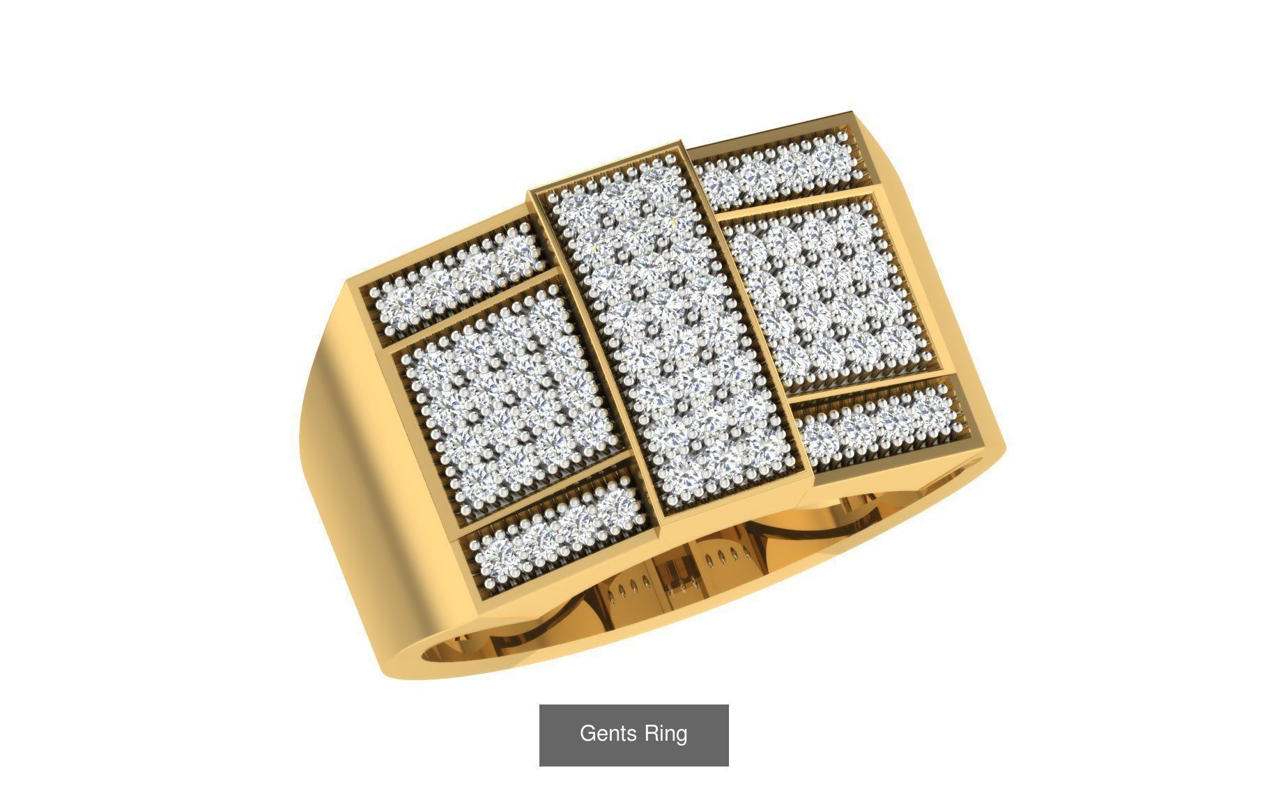 45 Gents Ring 3D print model 3D Model Collection_38