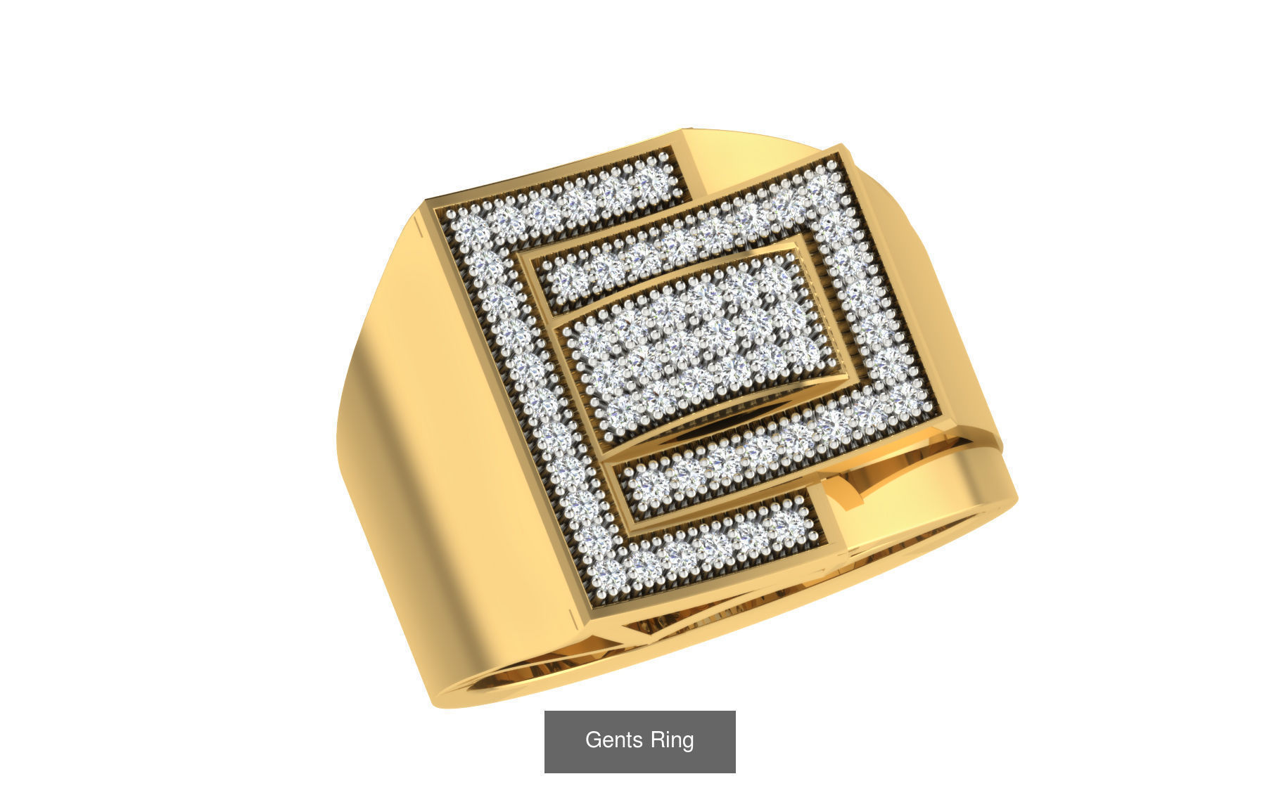45 Gents Ring 3D print model 3D Model Collection_49