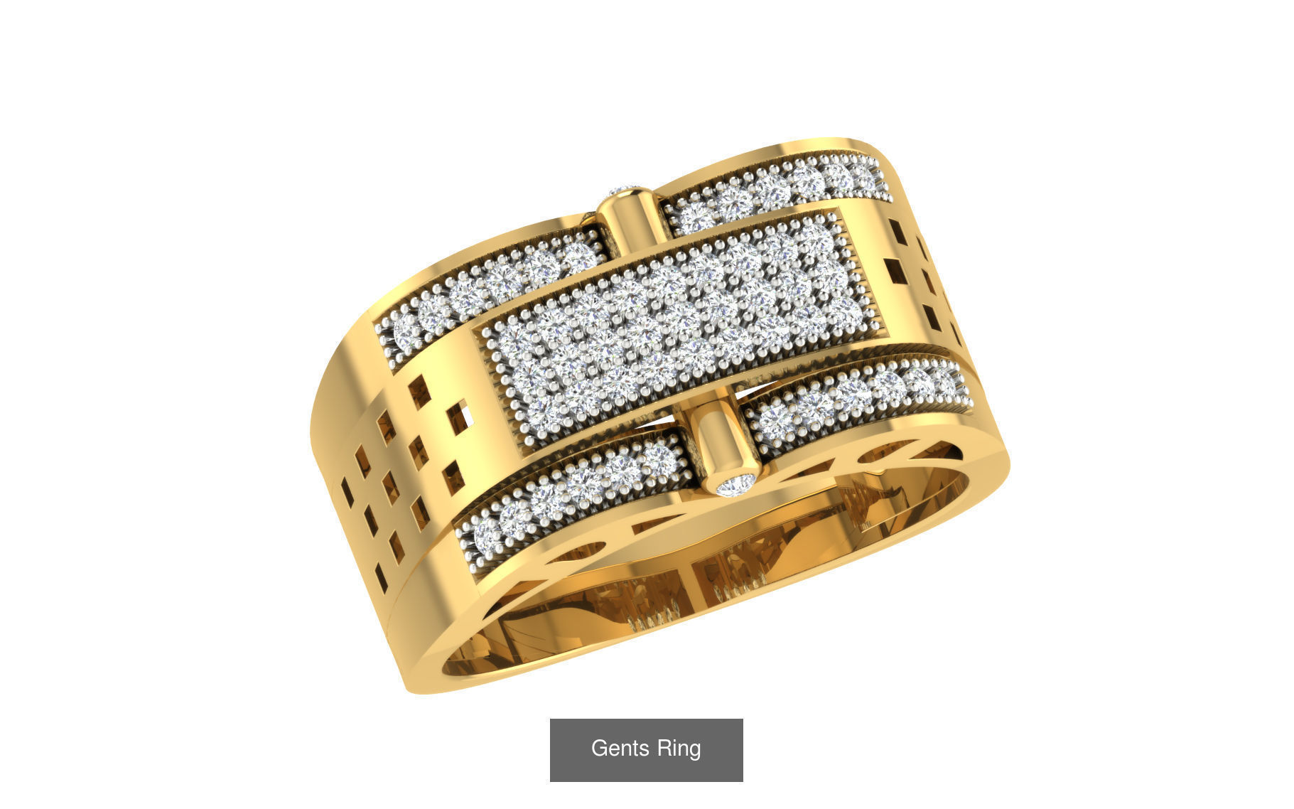 45 Gents Ring 3D print model 3D Model Collection_26