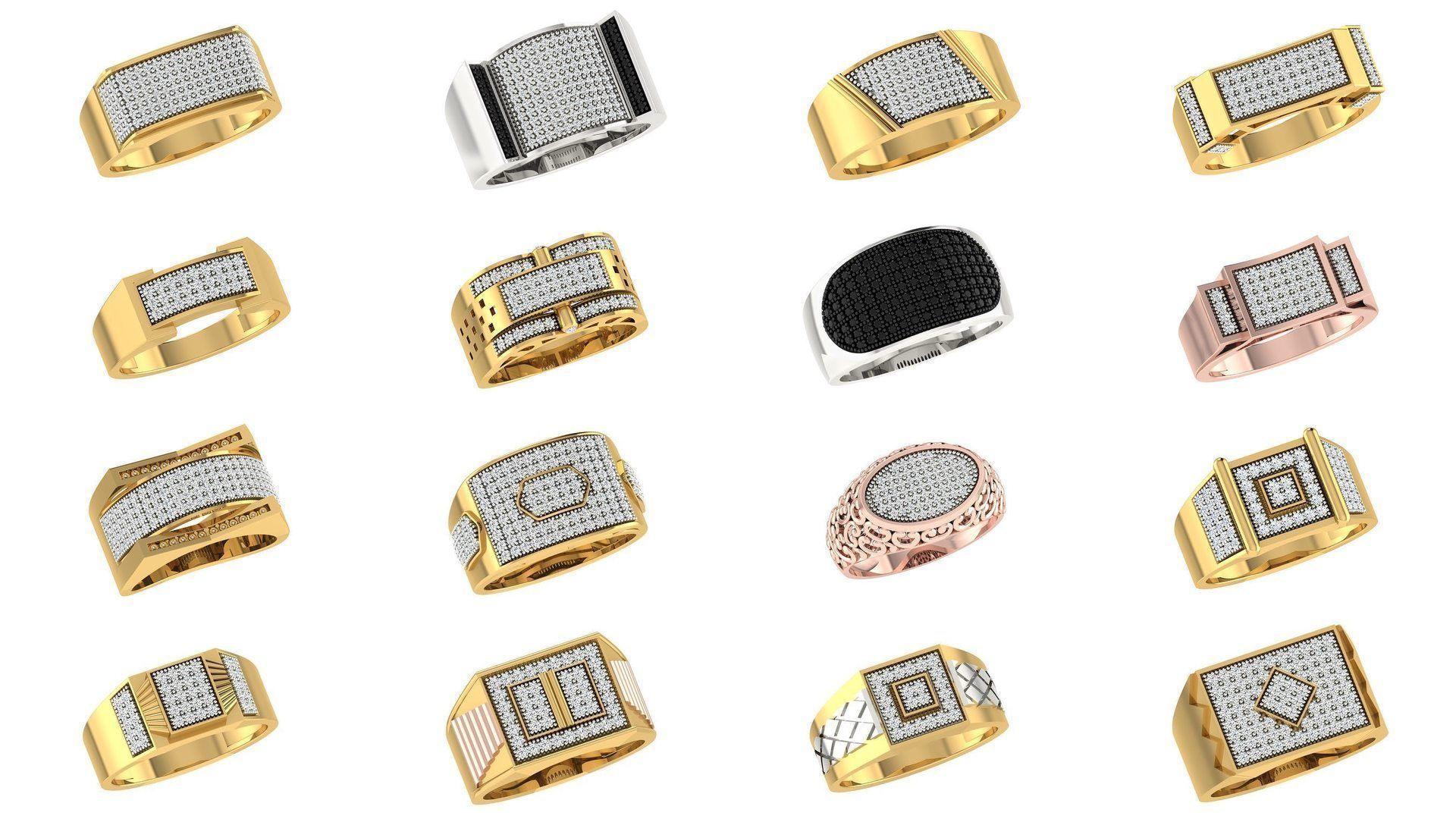 45 Gents Ring 3D print model 3D Model Collection_1