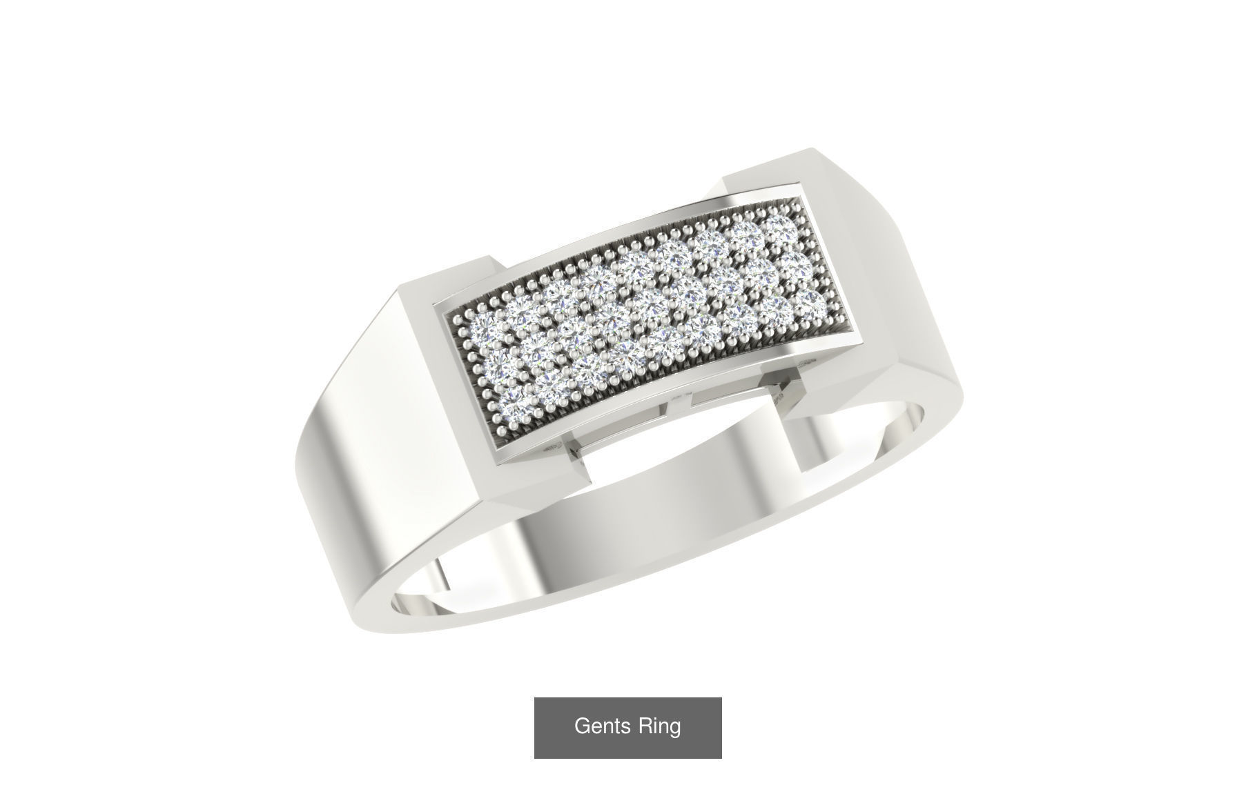 45 Gents Ring 3D print model 3D Model Collection_13