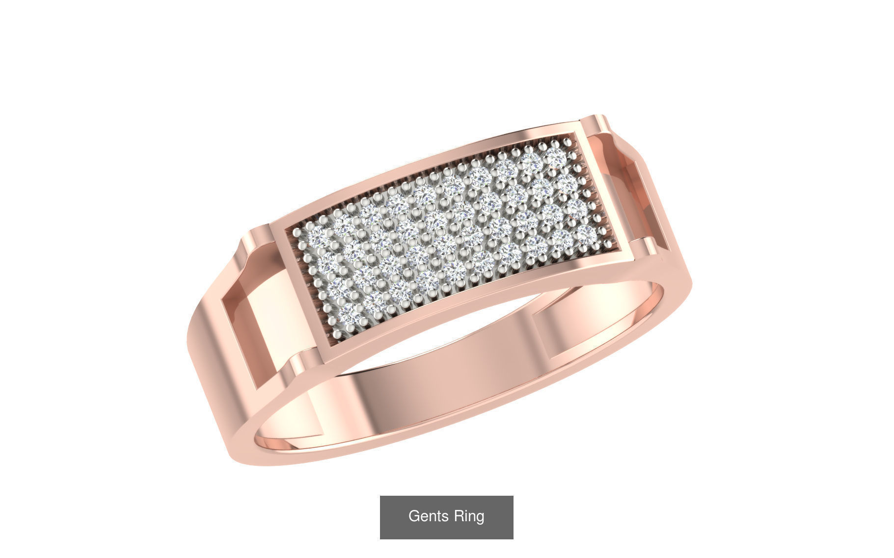 45 Gents Ring 3D print model 3D Model Collection_10