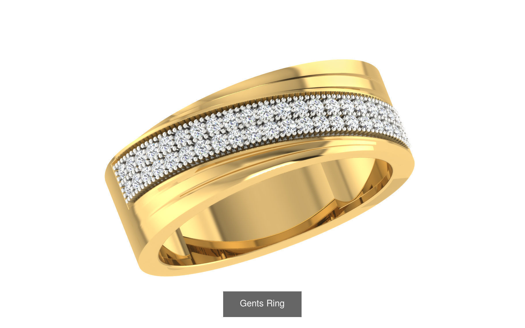45 Gents Ring 3D print model 3D Model Collection_14
