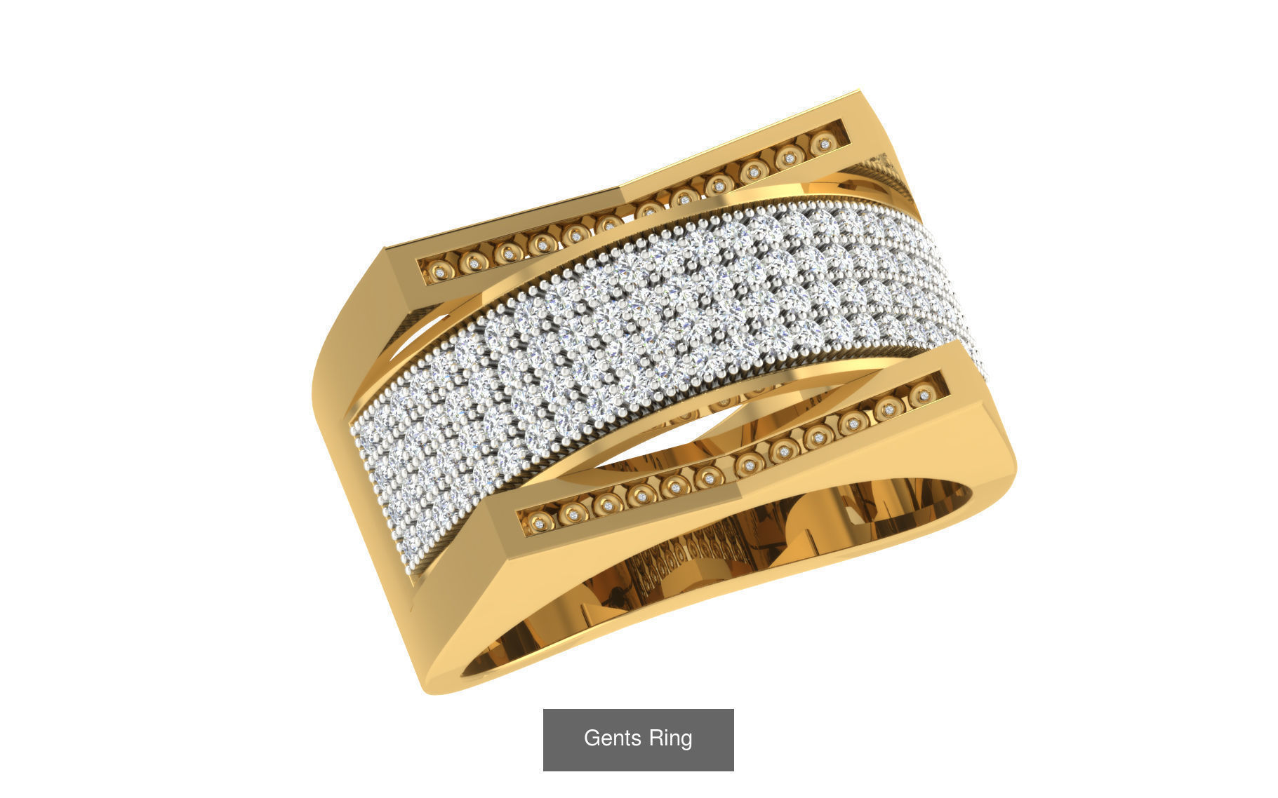 45 Gents Ring 3D print model 3D Model Collection_29