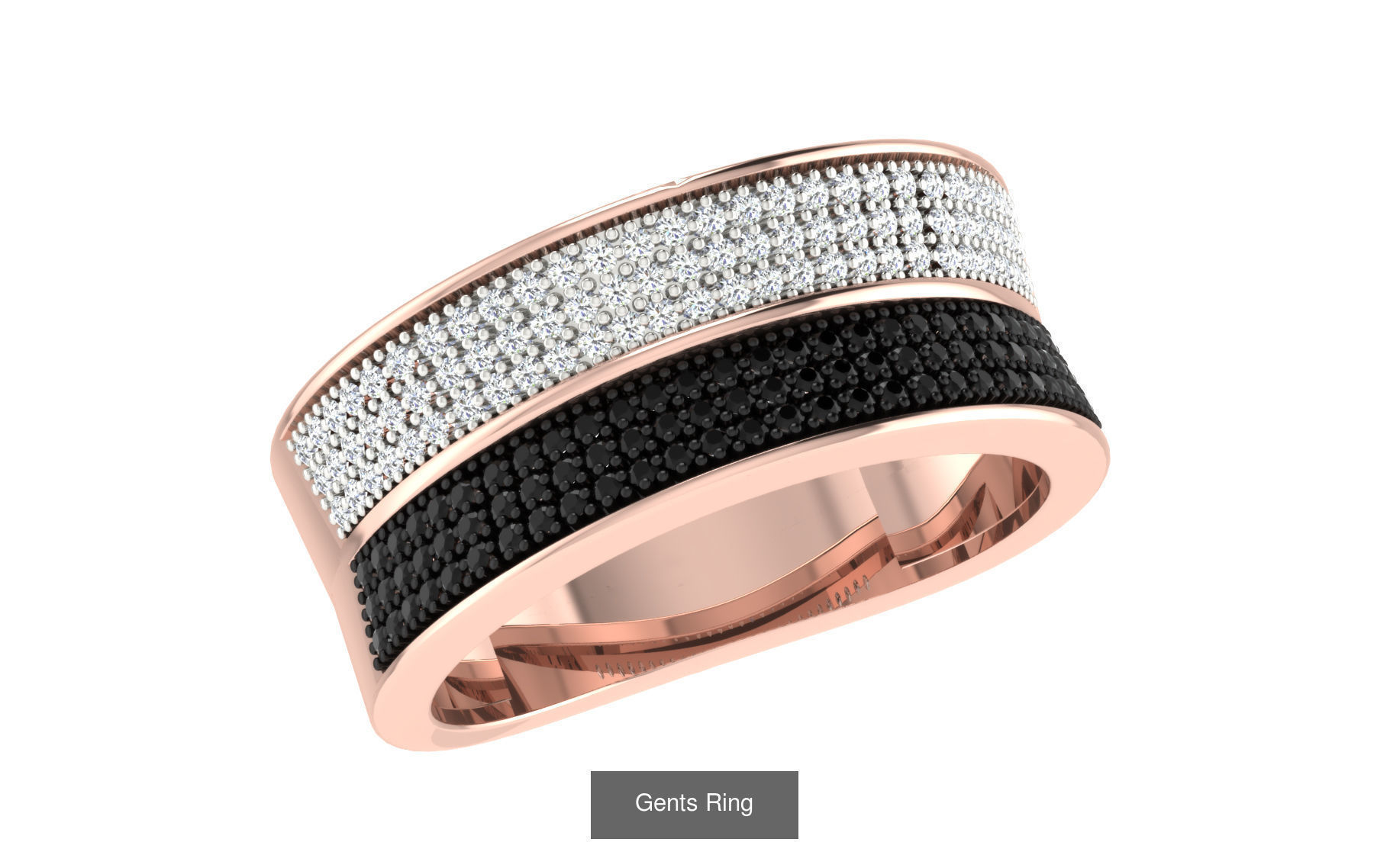 45 Gents Ring 3D print model 3D Model Collection_19