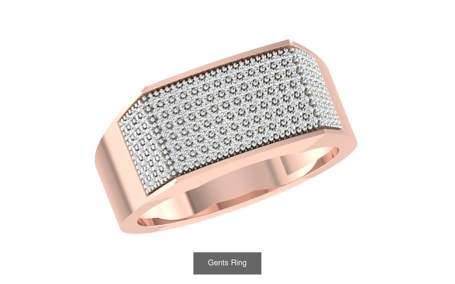 45 Gents Ring 3D print model 3D Model Collection_20