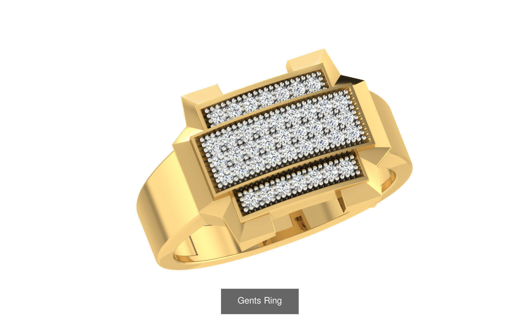 45 Gents Ring 3D print model 3D Model Collection_15