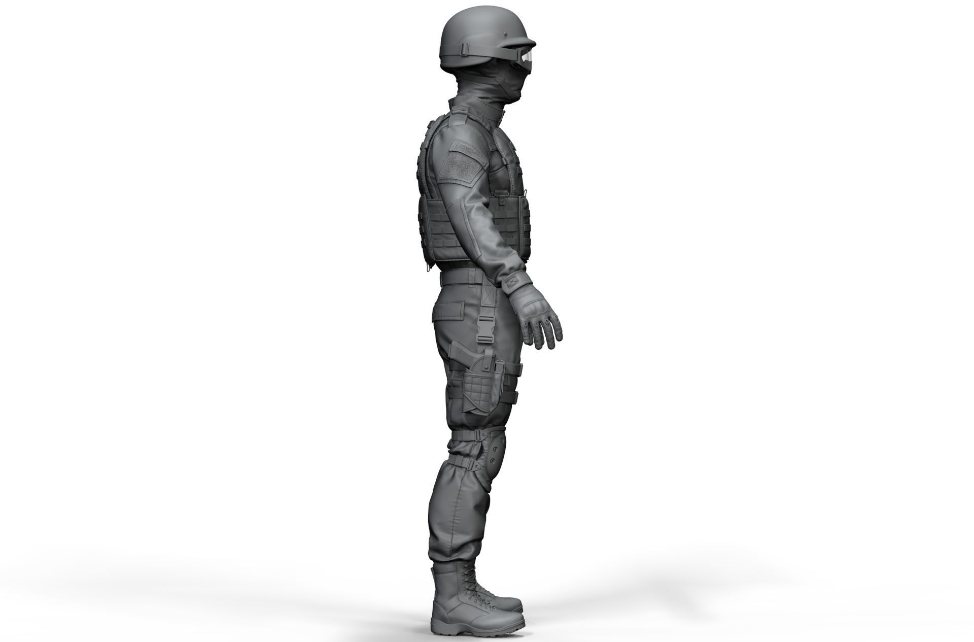 Special Forces Soldier Set1 - High Poly 3D model_12