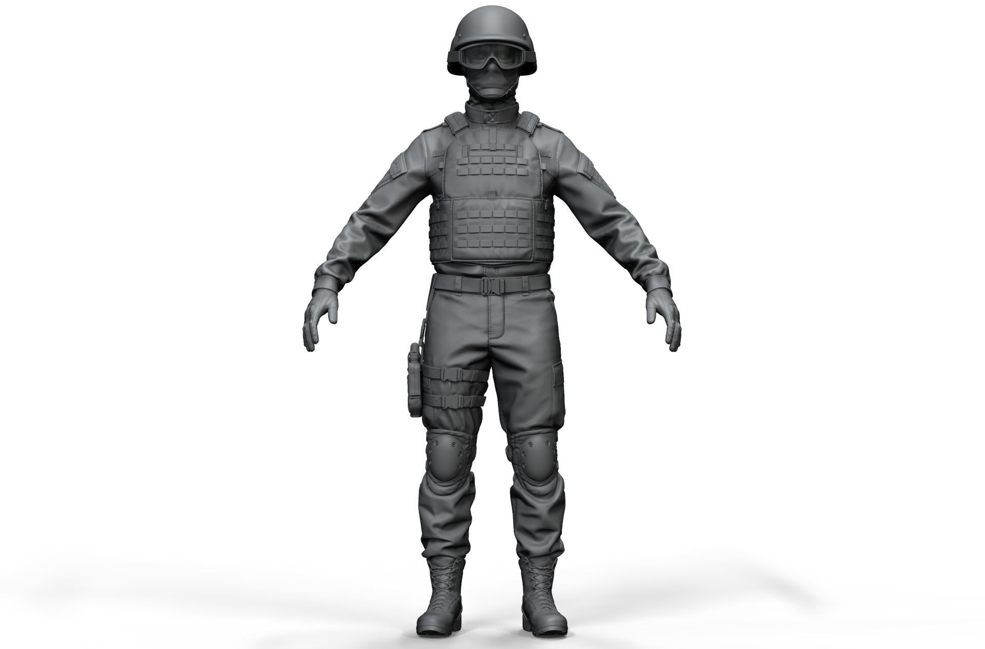 Special Forces Soldier Set1 - High Poly 3D model_3