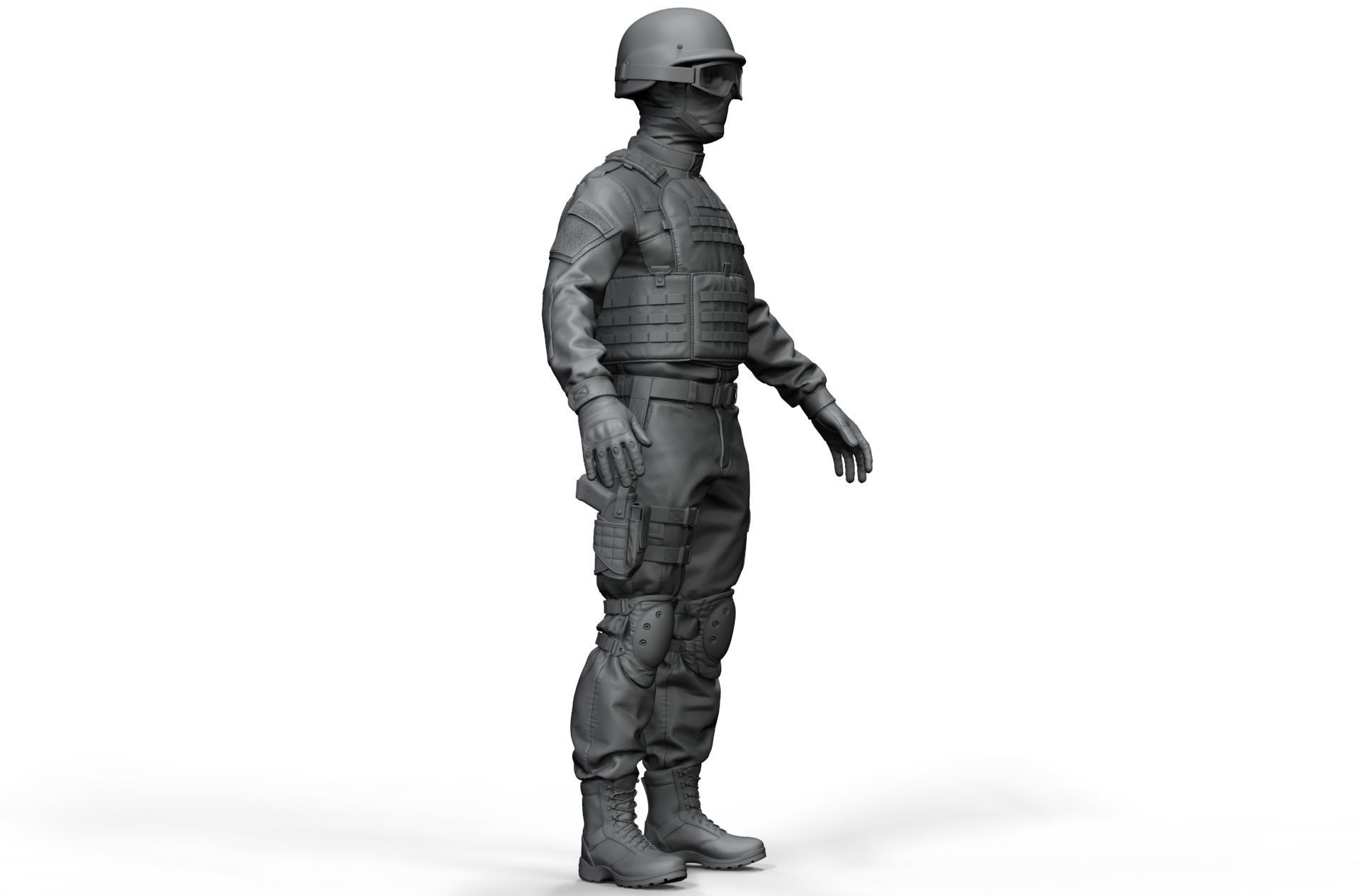 Special Forces Soldier Set1 - High Poly 3D model_13