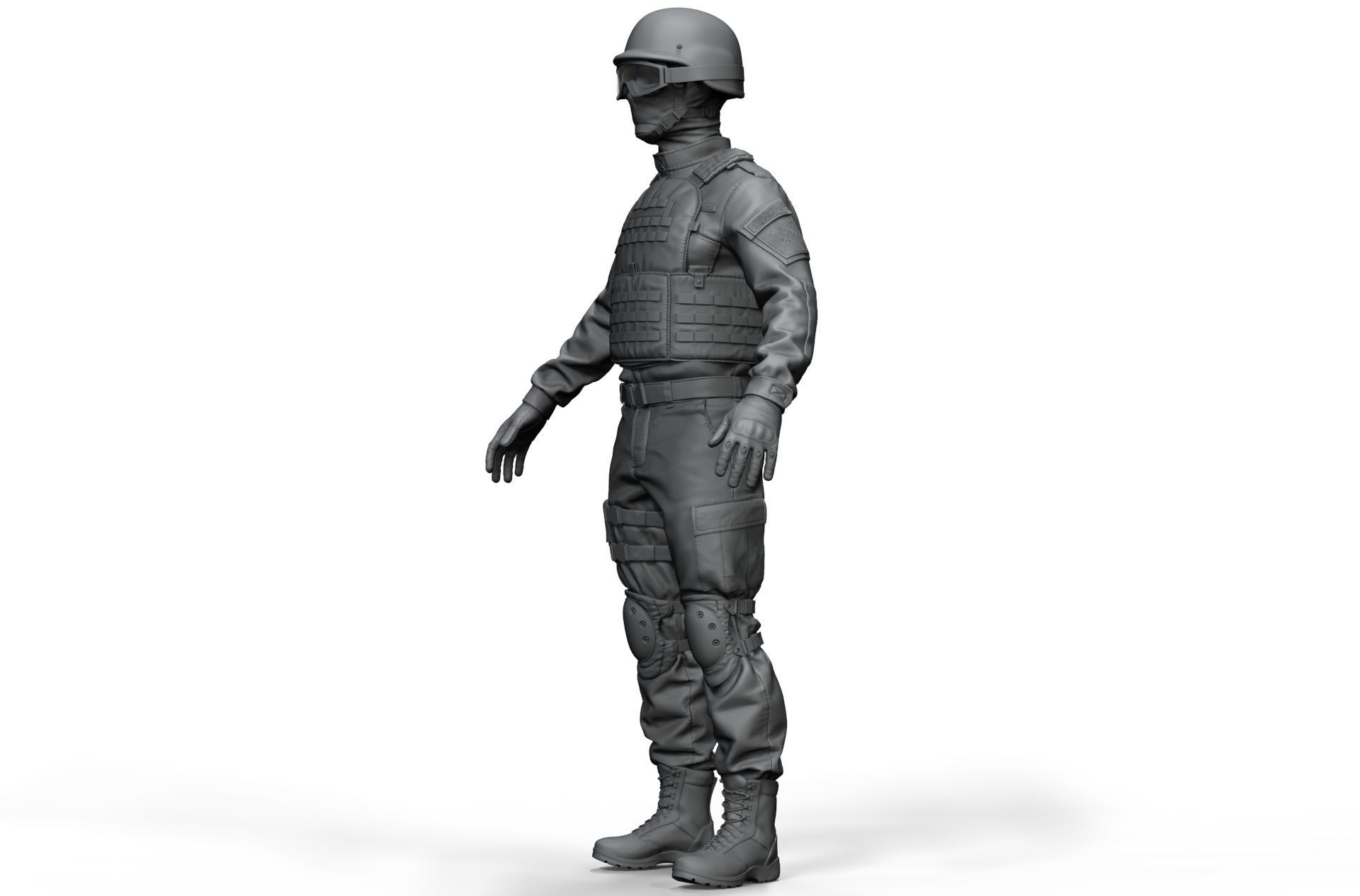 Special Forces Soldier Set1 - High Poly 3D model_5