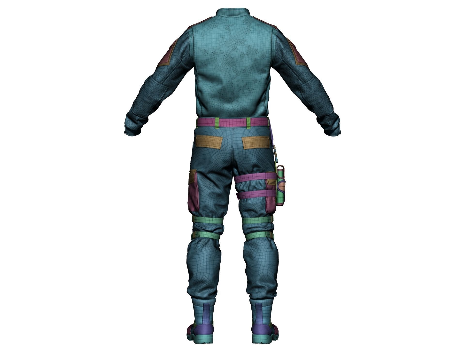 Special Forces Soldier Set1 - High Poly 3D model_23