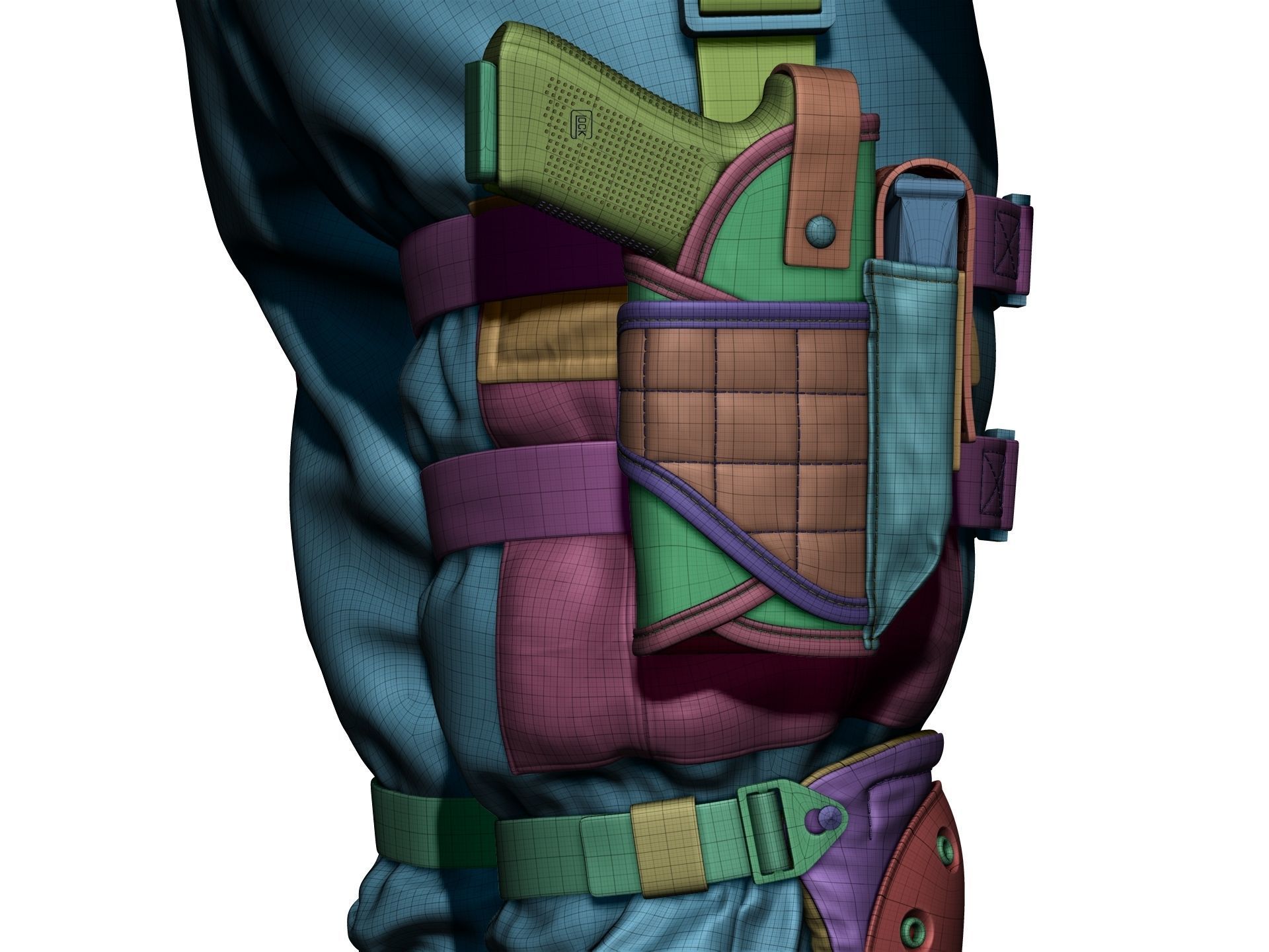 Special Forces Soldier Set1 - High Poly 3D model_32