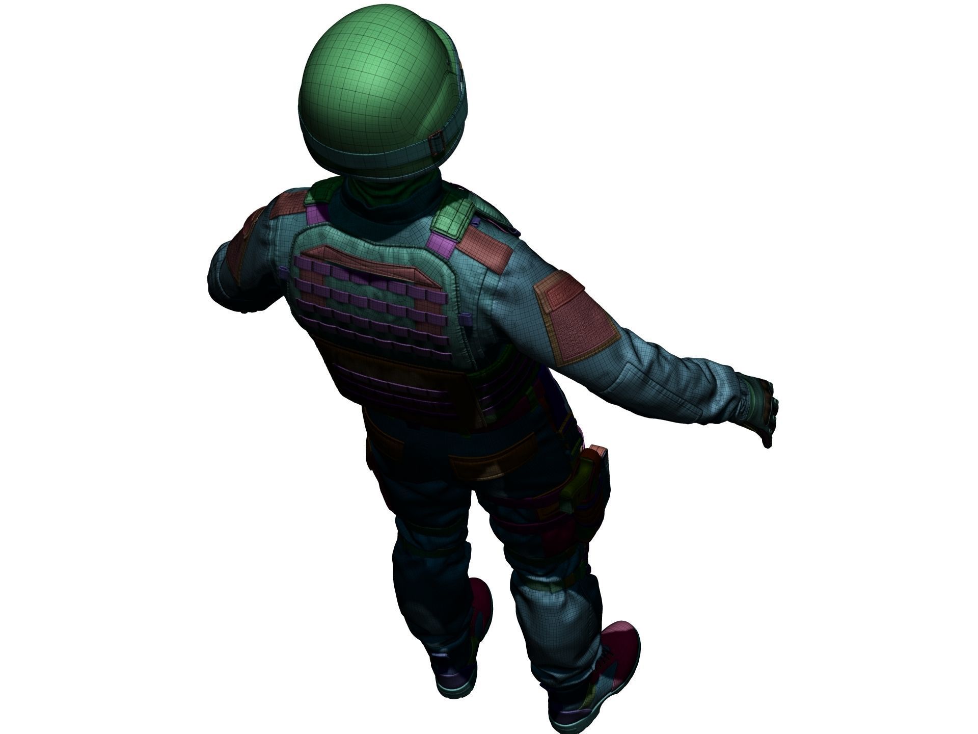 Special Forces Soldier Set1 - High Poly 3D model_19