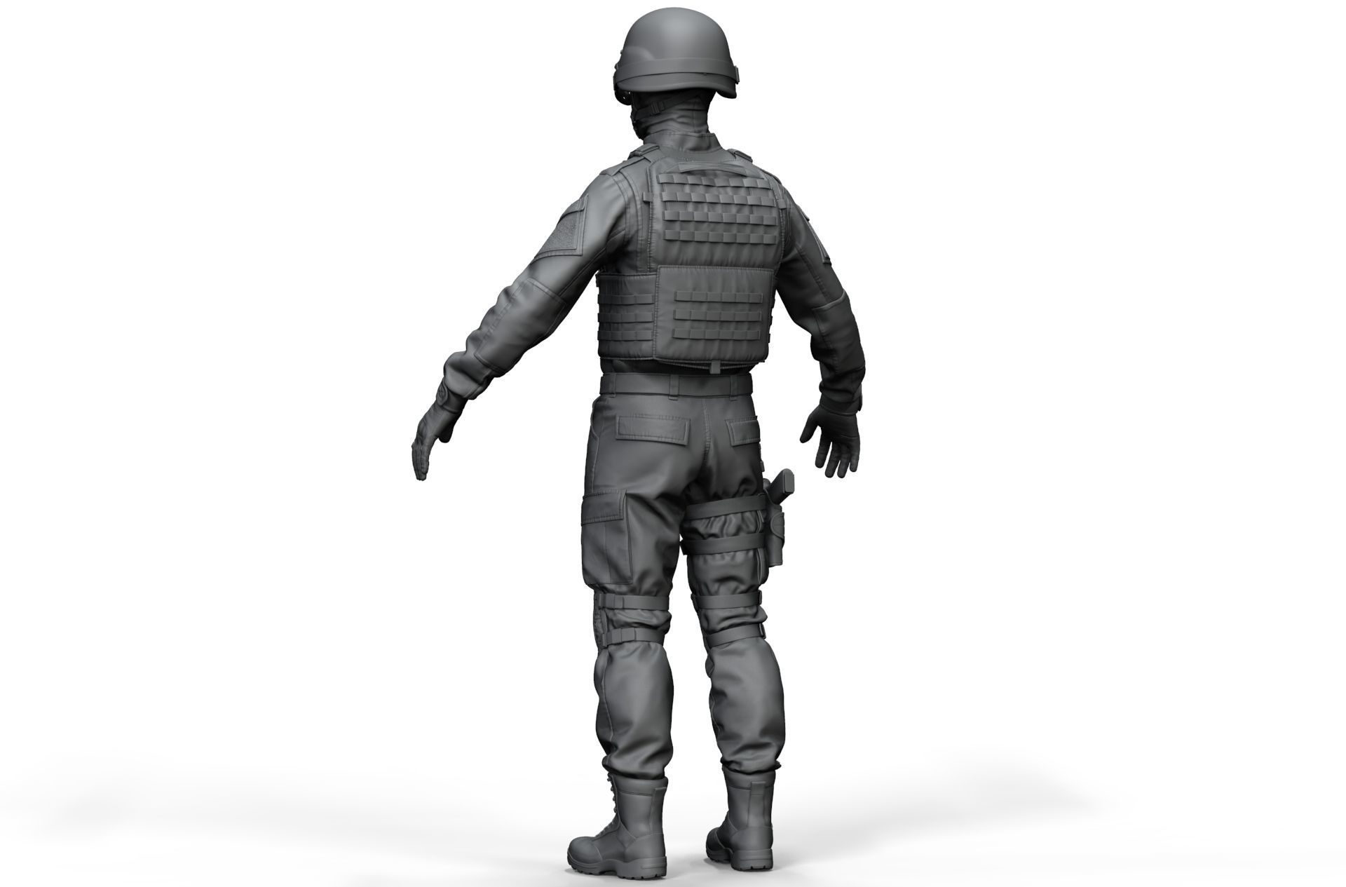 Special Forces Soldier Set1 - High Poly 3D model_8