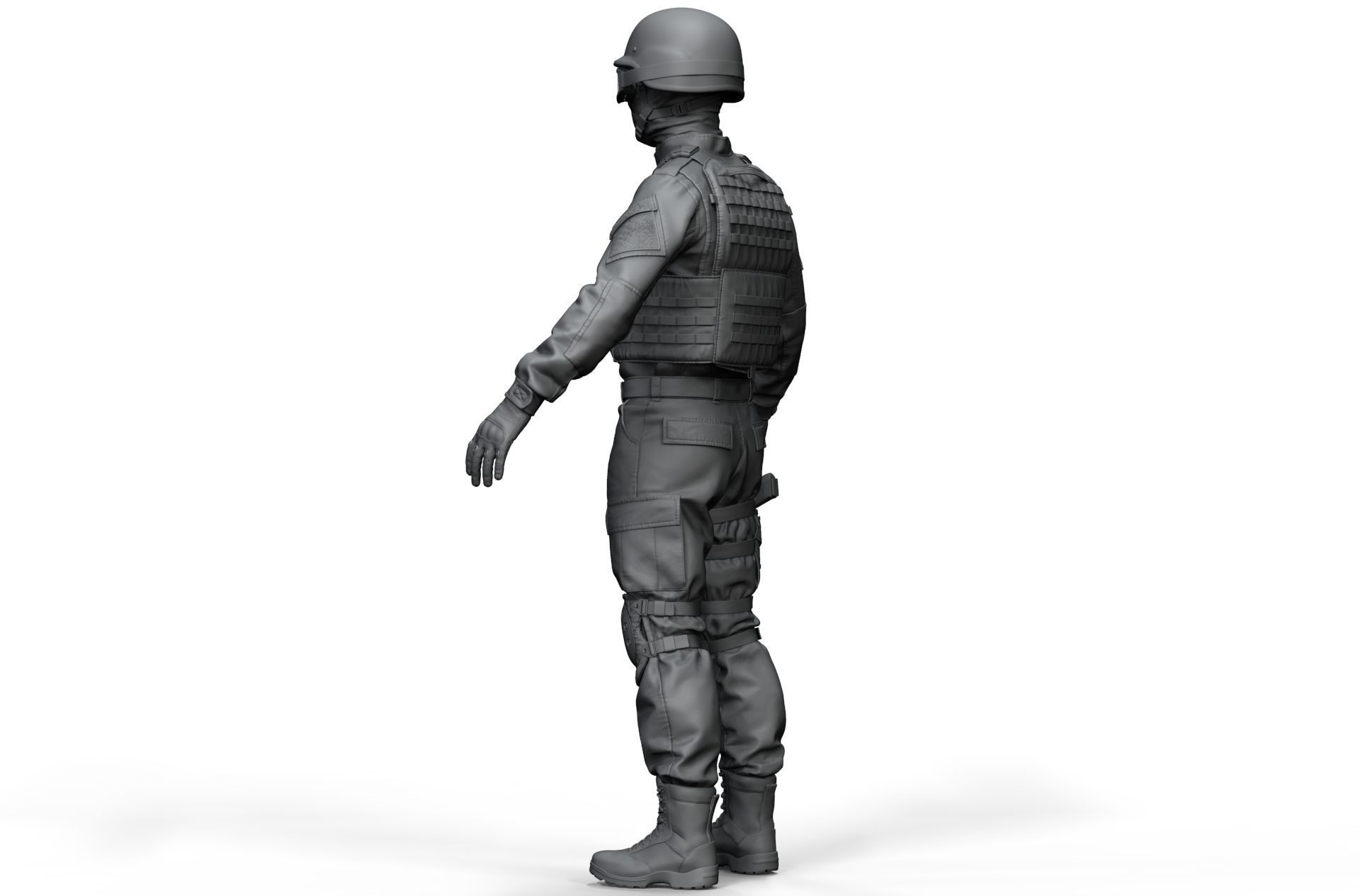 Special Forces Soldier Set1 - High Poly 3D model_7