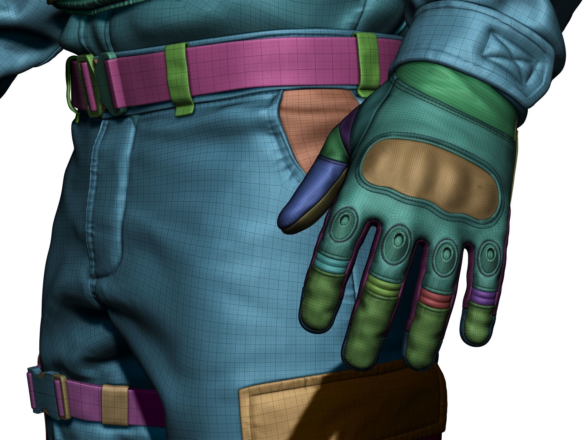 Special Forces Soldier Set1 - High Poly 3D model_31