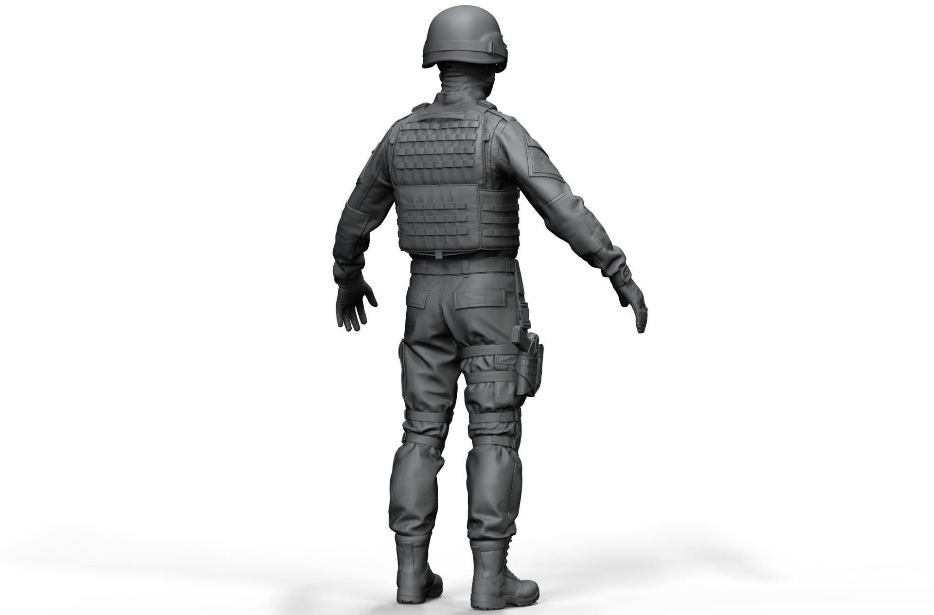 Special Forces Soldier Set1 - High Poly 3D model_10