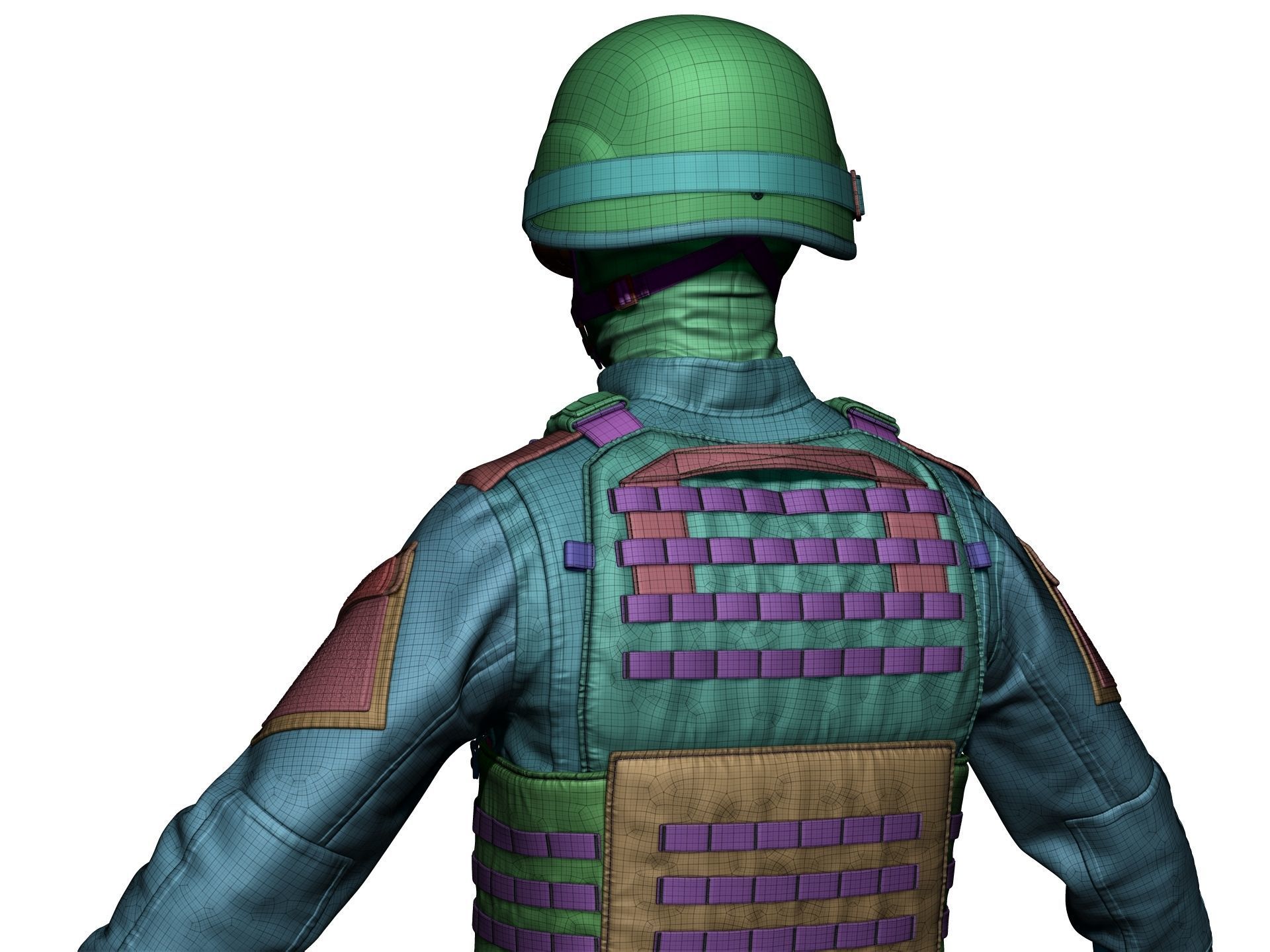 Special Forces Soldier Set1 - High Poly 3D model_27