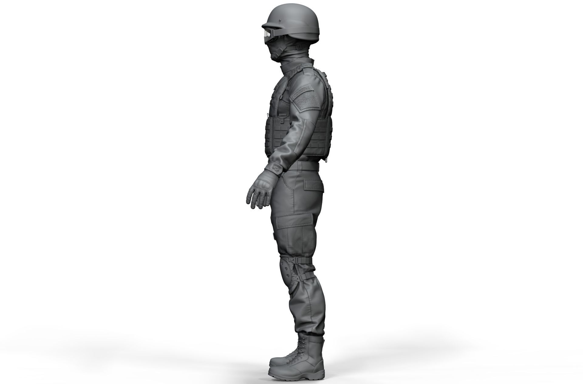 Special Forces Soldier Set1 - High Poly 3D model_6