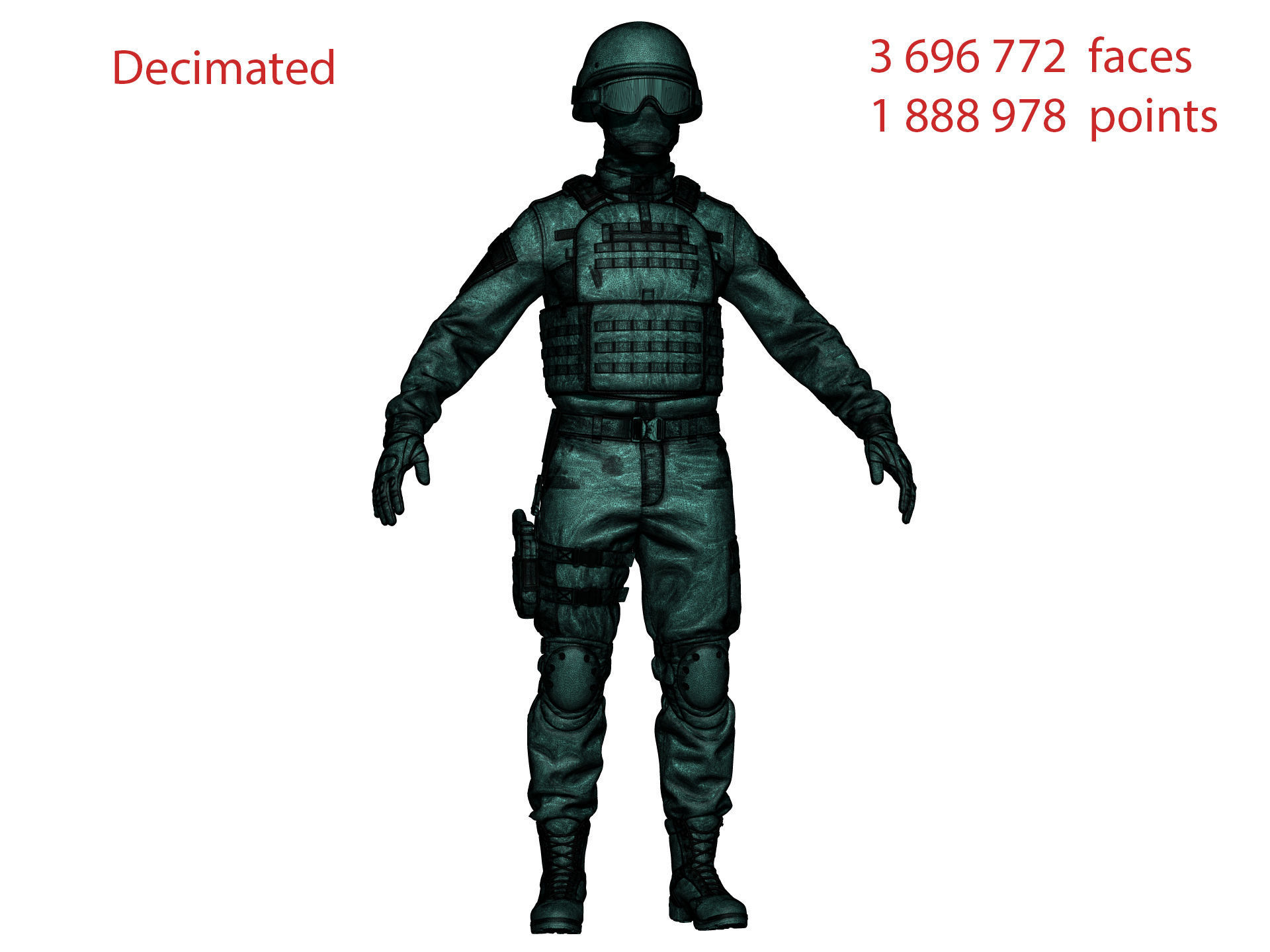 Special Forces Soldier Set1 - High Poly 3D model_15