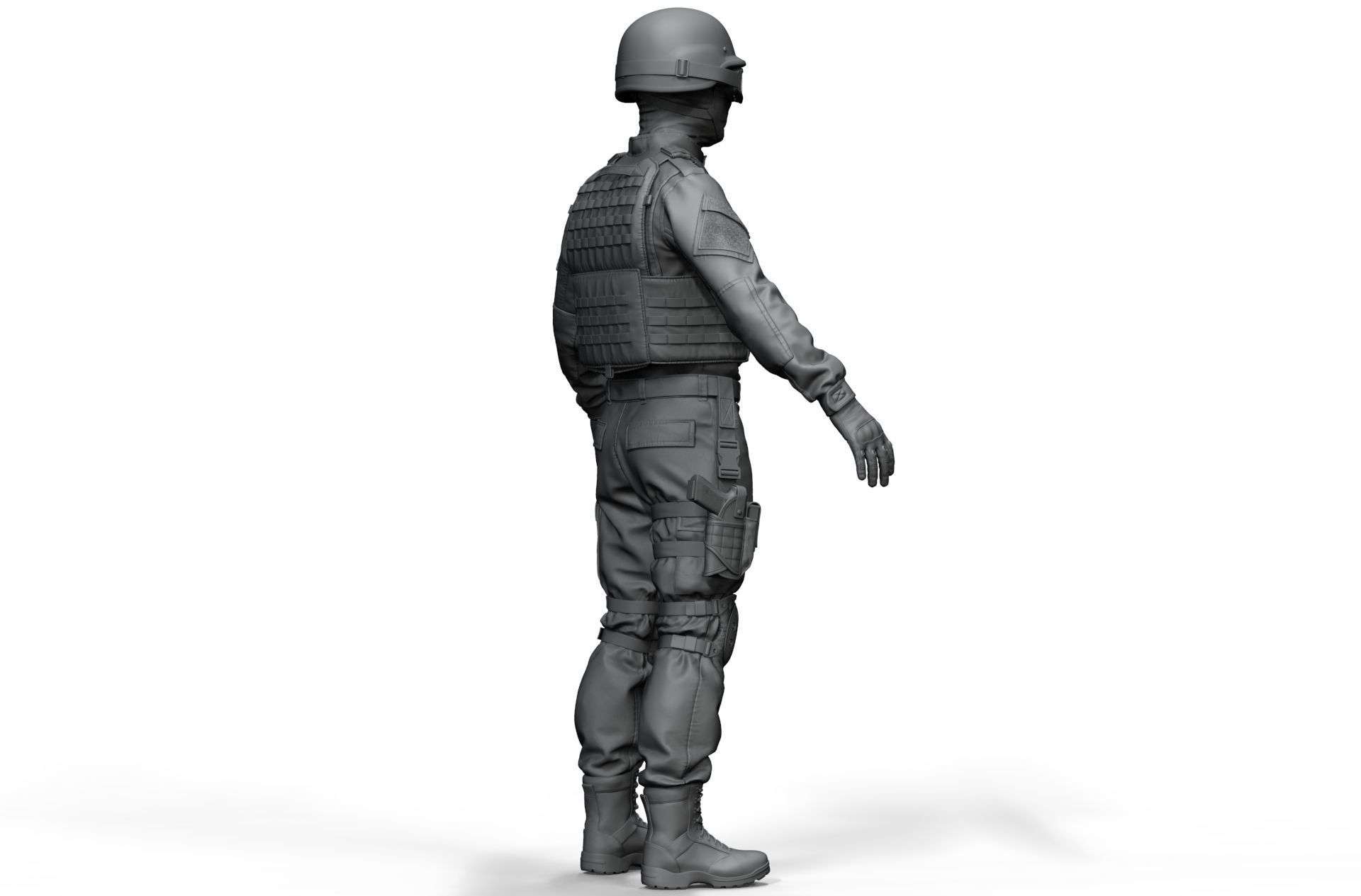 Special Forces Soldier Set1 - High Poly 3D model_11