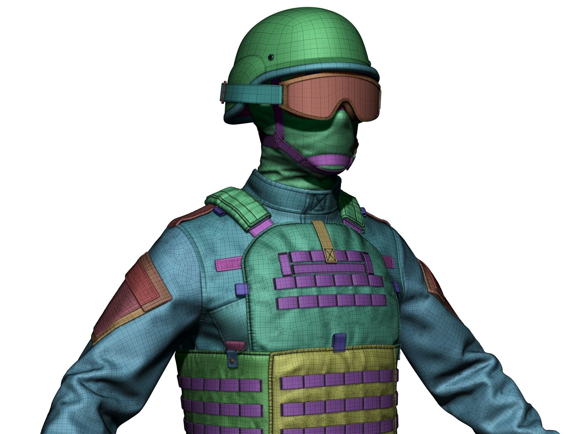 Special Forces Soldier Set1 - High Poly 3D model_24