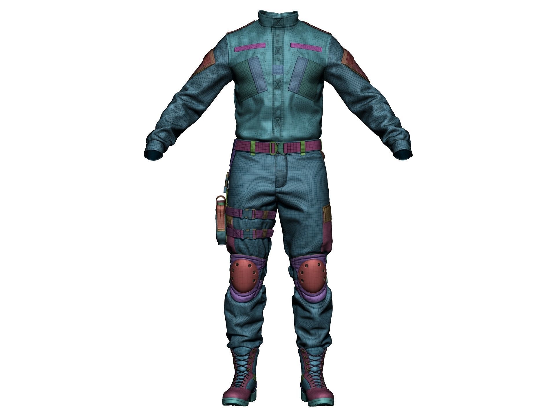 Special Forces Soldier Set1 - High Poly 3D model_22