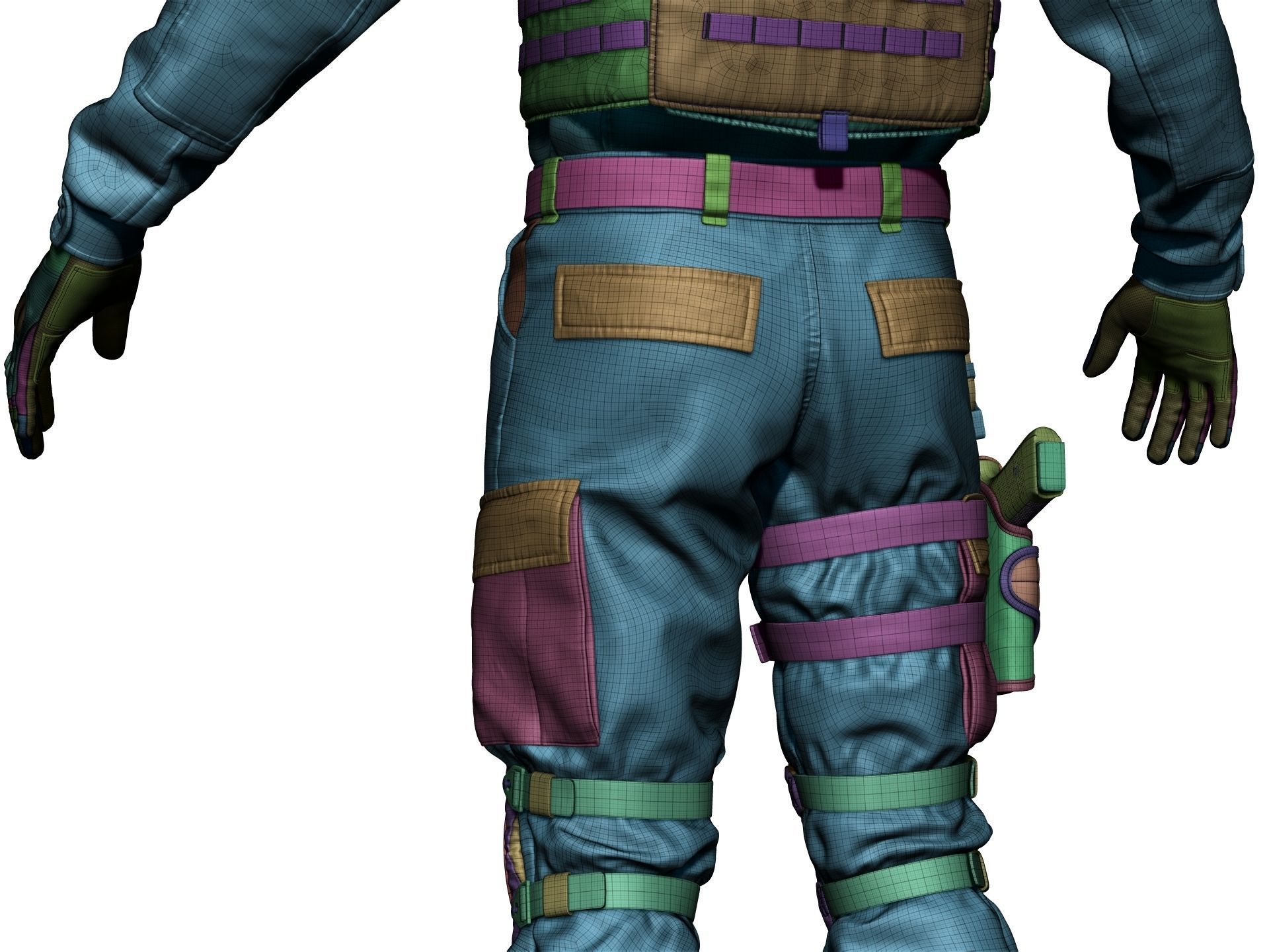 Special Forces Soldier Set1 - High Poly 3D model_28