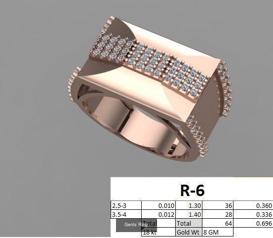 107 Gents Ring 3D Model Collection_67